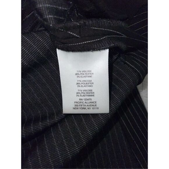 Women’s Black Pinstripes Button Vest Ellen Tracy LARGE - Picture 9 of 10